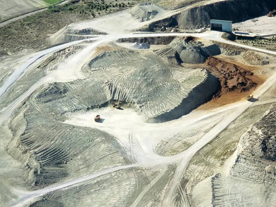 Opencast mining quarry